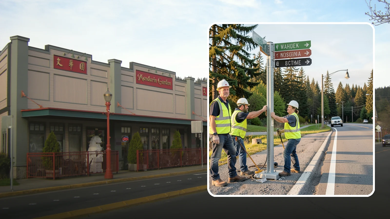 Street Name Sign Installation in Issaquah, King County, WA - Fabrication and installation of MUTCD-compliant street name signs meeting current retroreflectivity standards.