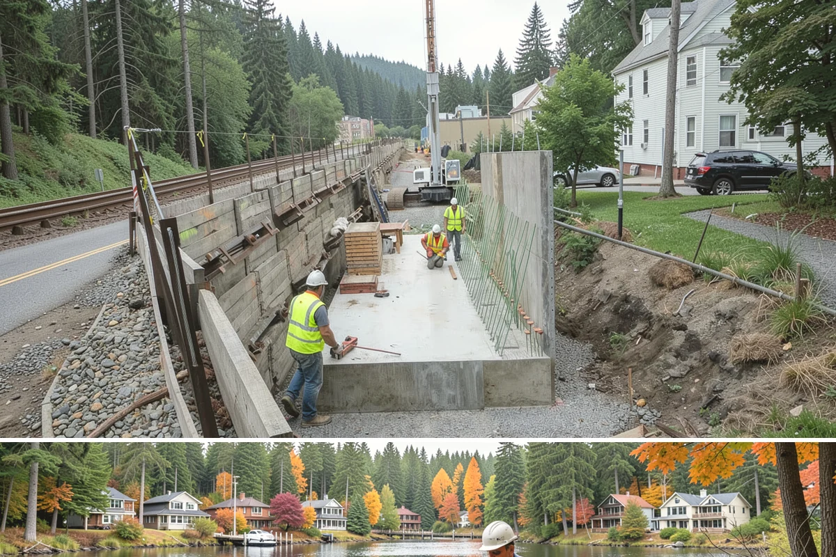 Street Name Sign Installation in La Conner, Skagit County, WA - Sign installation proceeds year-round in Western Washington, though post setting is easier outside prolonged winter saturation.