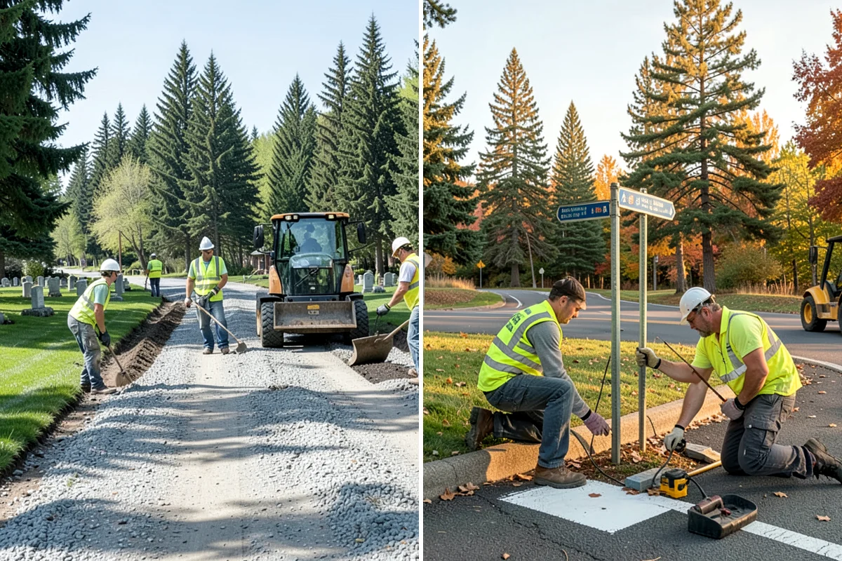 Street Name Sign Installation in Lakewood, Pierce County, WA - Confirm naming, sheeting grade, and mounting standard with staff