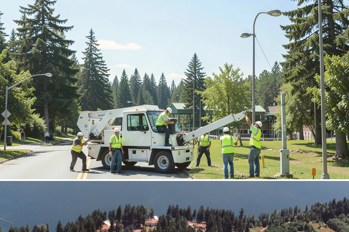 Street Name Sign Installation in Lakewood, Pierce County, WA - Sign installation proceeds year-round in Western Washington, though post setting is easier outside prolonged winter saturation.