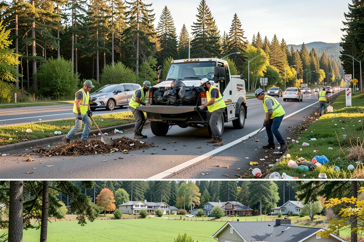 Street Name Sign Installation in Lyman, Skagit County, WA - Sign installation proceeds year-round in Western Washington, though post setting is easier outside prolonged winter saturation.
