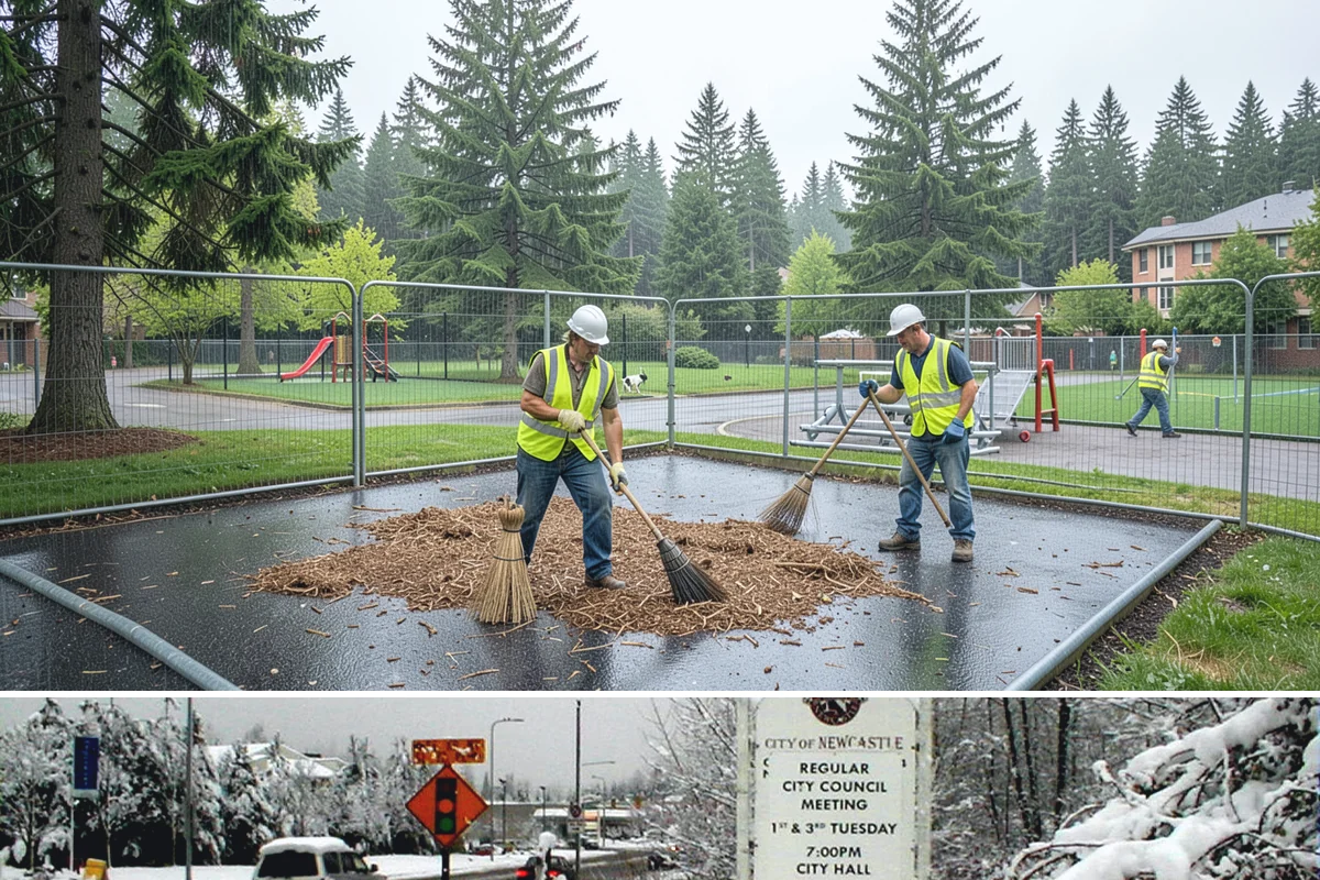 Street Name Sign Installation in Newcastle, King County, WA - Sign installation proceeds year-round in Western Washington, though post setting is easier outside prolonged winter saturation.