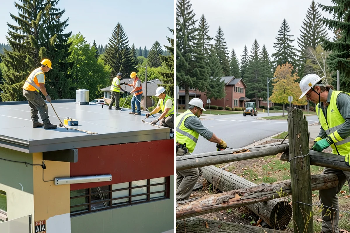 Street Name Sign Installation in Puyallup, Pierce County, WA - Confirm naming, sheeting grade, and mounting standard with staff