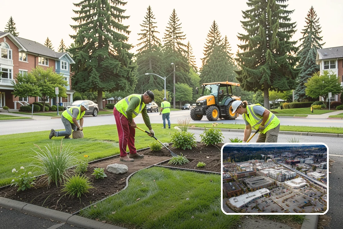 Street Name Sign Installation in Redmond, King County, WA - Brings street name signage into MUTCD and retroreflectivity compliance