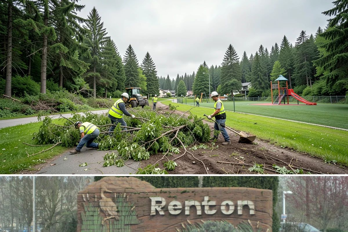 Street Name Sign Installation in Renton, King County, WA - Sign installation proceeds year-round in Western Washington, though post setting is easier outside prolonged winter saturation.