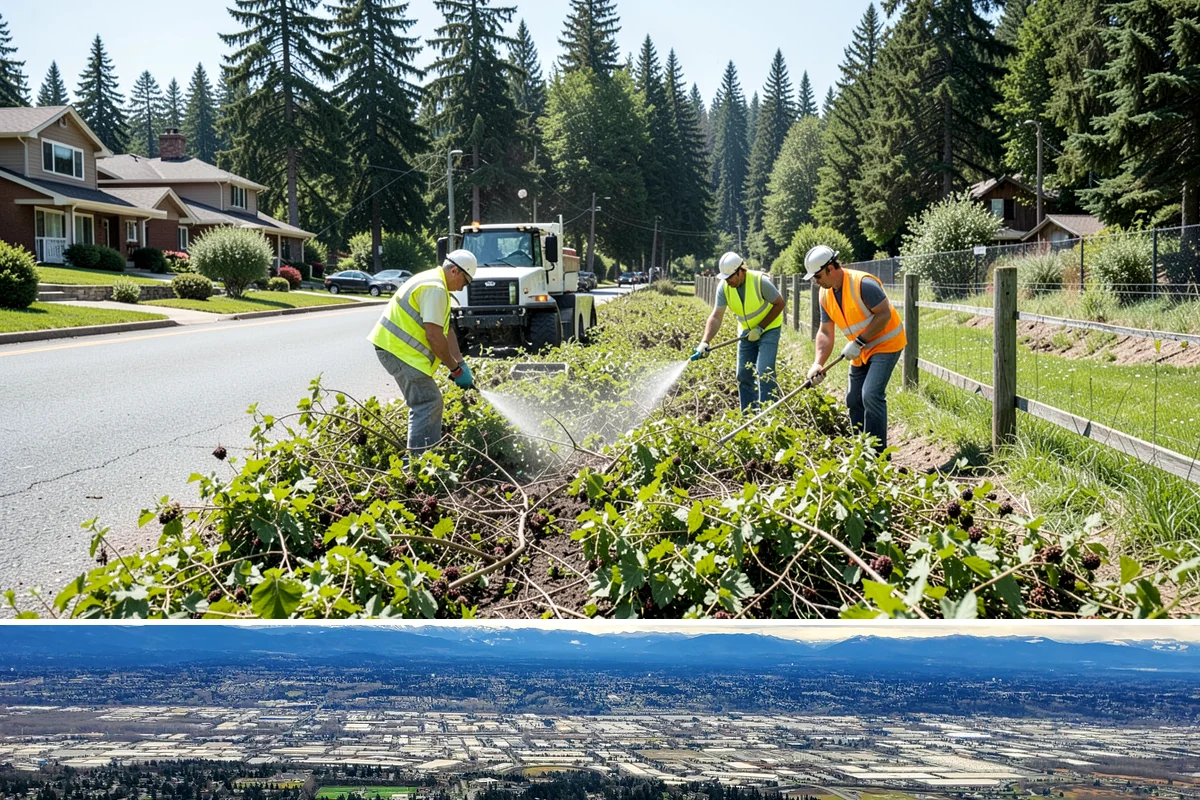 Street Name Sign Installation in SeaTac, King County, WA - Sign installation proceeds year-round in Western Washington, though post setting is easier outside prolonged winter saturation.