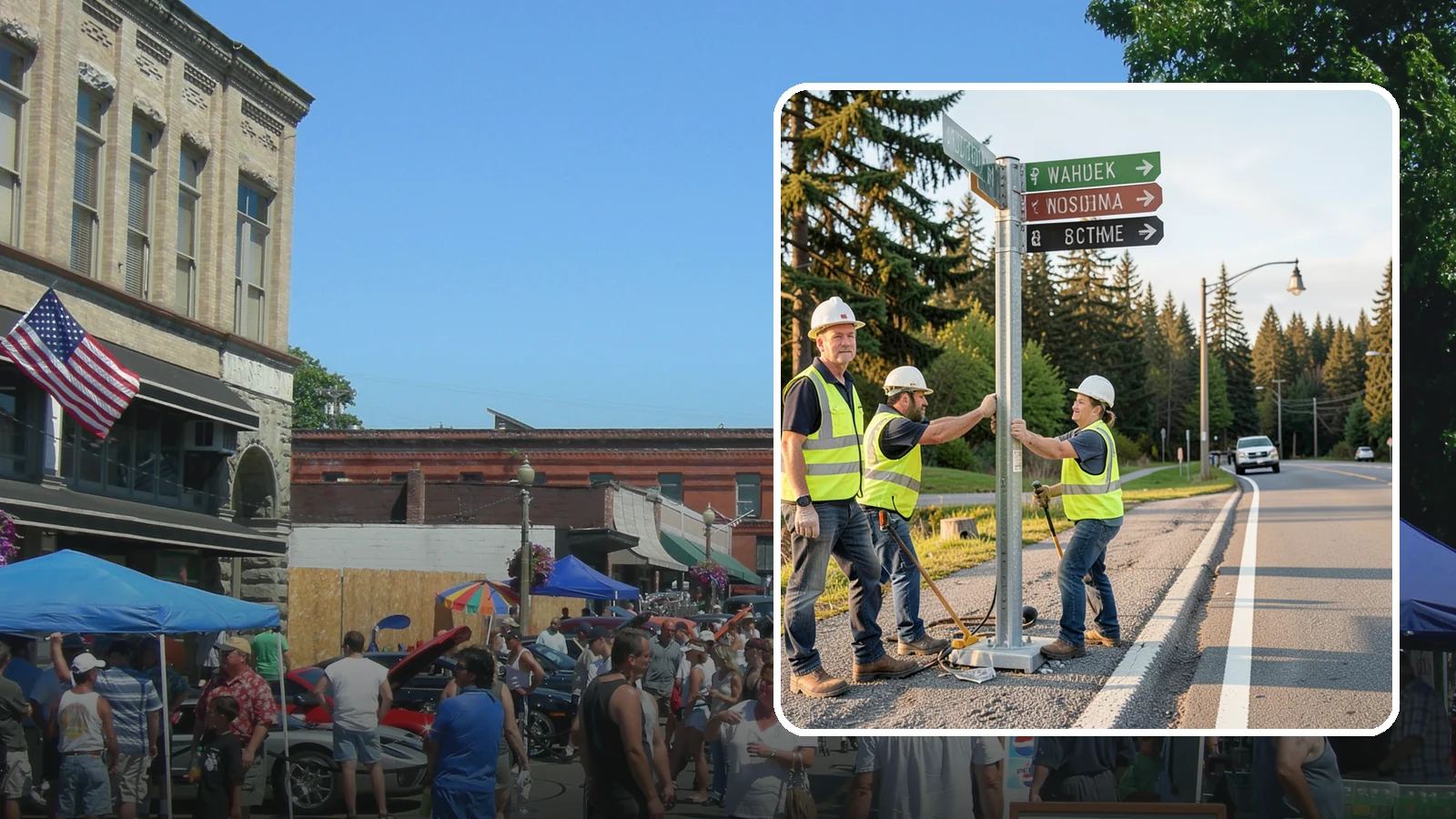 Street Name Sign Installation in Snohomish, Snohomish County, WA - Fabrication and installation of MUTCD-compliant street name signs meeting current retroreflectivity standards.