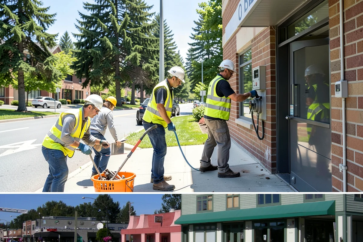Street Name Sign Installation in Snoqualmie, King County, WA - Sign installation proceeds year-round in Western Washington, though post setting is easier outside prolonged winter saturation.
