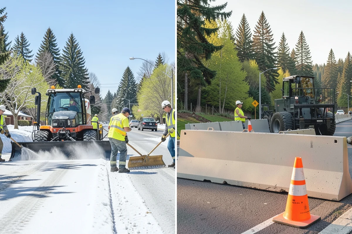 Street Name Sign Installation in South Prairie, Pierce County, WA - Confirm naming, sheeting grade, and mounting standard with staff