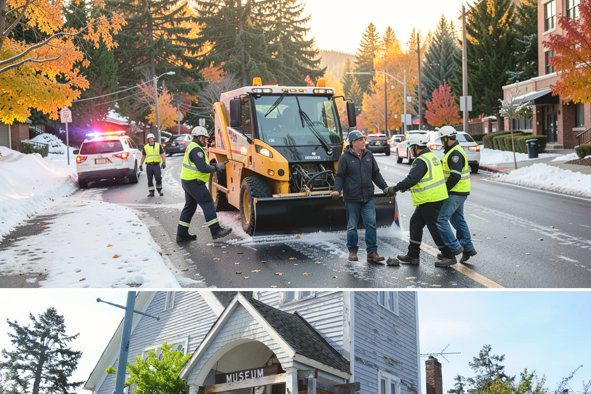 Street Name Sign Installation in Steilacoom, Pierce County, WA - Sign installation proceeds year-round in Western Washington, though post setting is easier outside prolonged winter saturation.