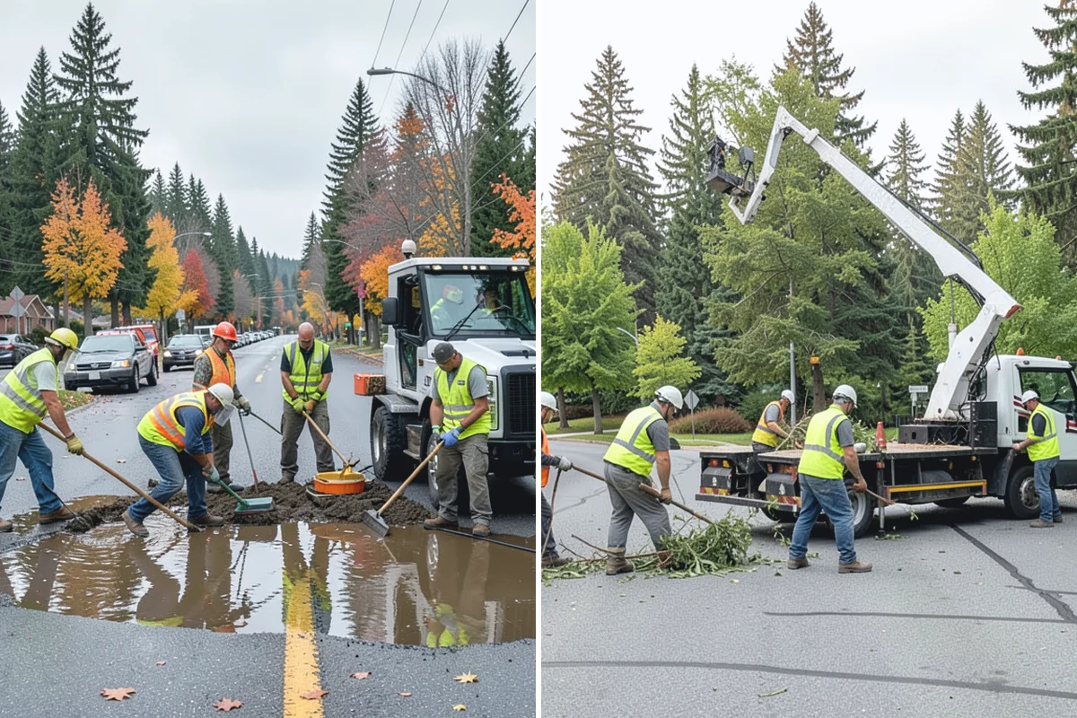 Street Name Sign Installation in Wilkeson, Pierce County, WA - Confirm naming, sheeting grade, and mounting standard with staff