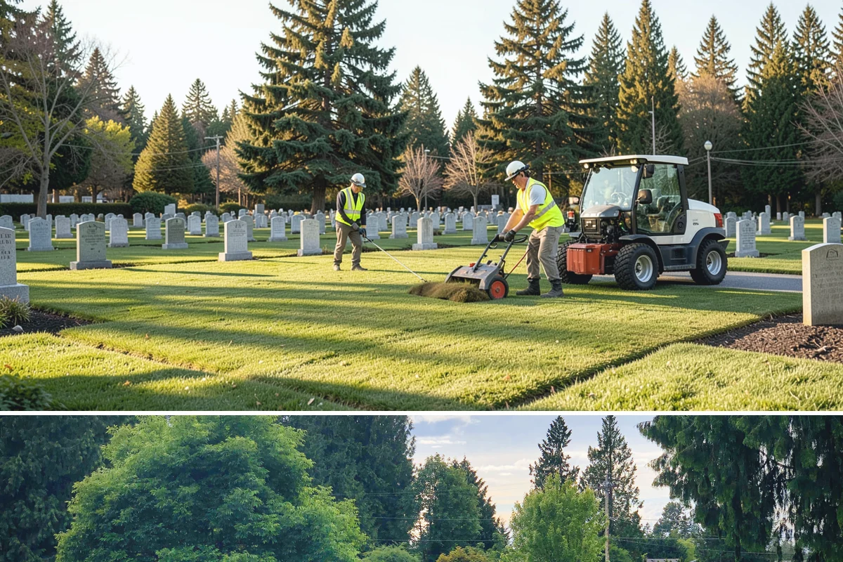 Street Sweeping in Bonney Lake, Pierce County, WA - Sweeping intensifies during fall leaf drop and after winter sanding to recover traction grit.