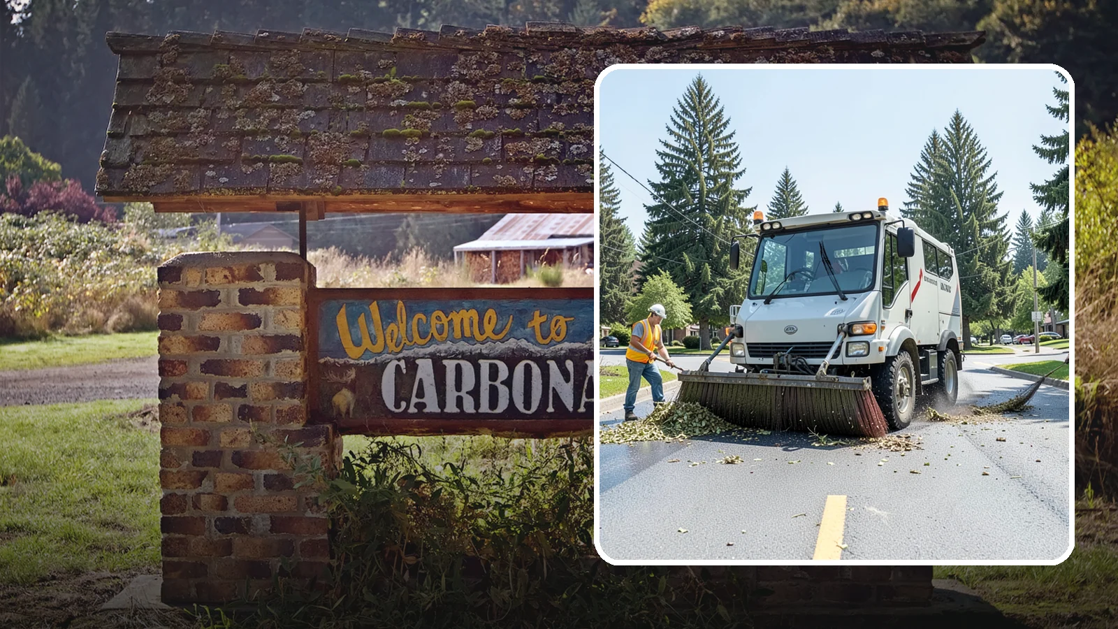 Street Sweeping in Carbonado, Pierce County, WA - Routine and route-based mechanical sweeping of municipal streets and arterials.