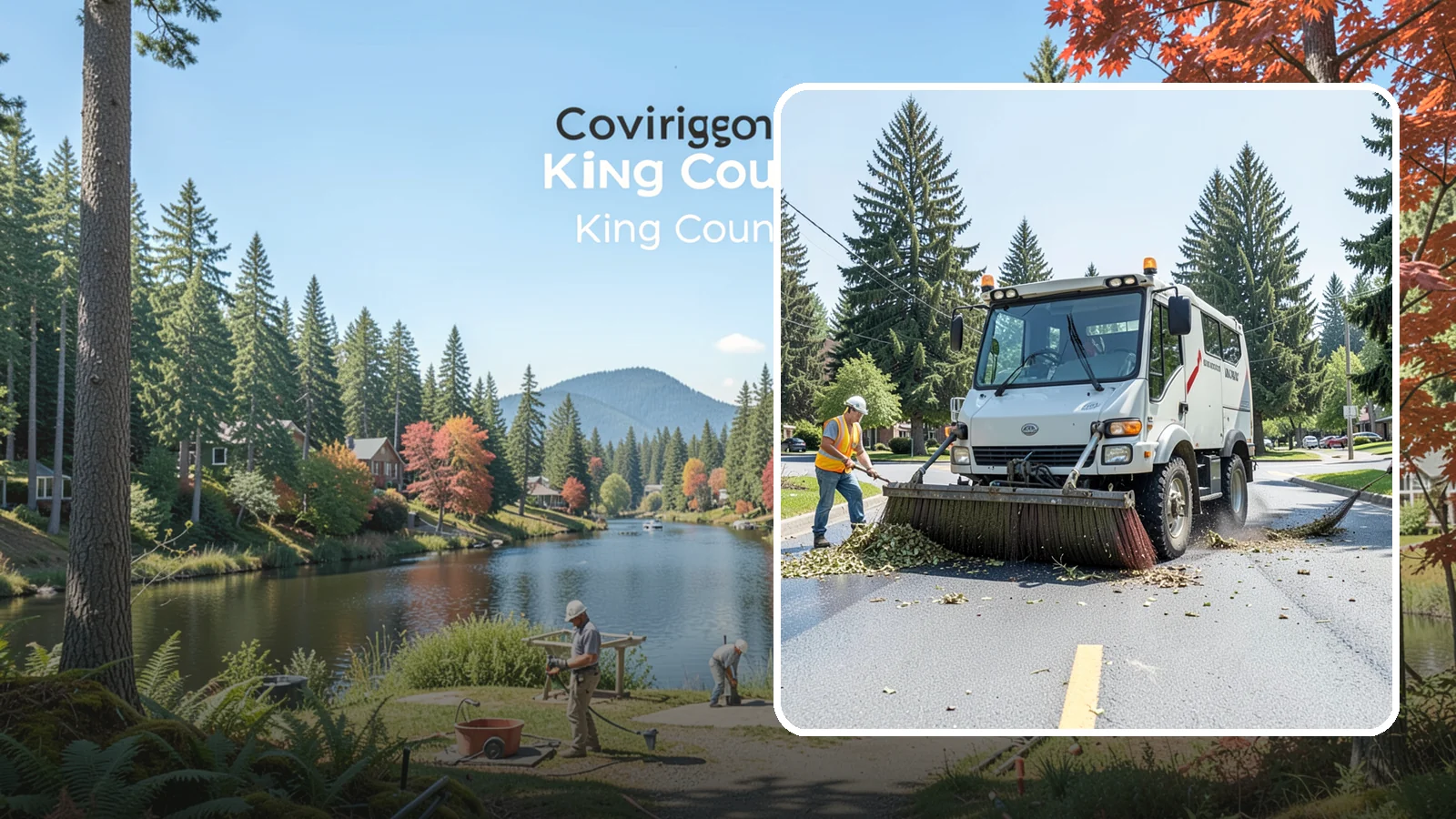 Street Sweeping in Covington, King County, WA - Routine and route-based mechanical sweeping of municipal streets and arterials.