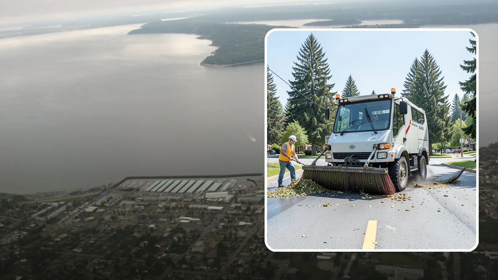 Street Sweeping in Des Moines, King County, WA - Routine and route-based mechanical sweeping of municipal streets and arterials.