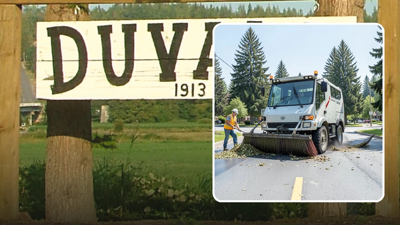 Street Sweeping in Duvall, King County, WA - Routine and route-based mechanical sweeping of municipal streets and arterials.