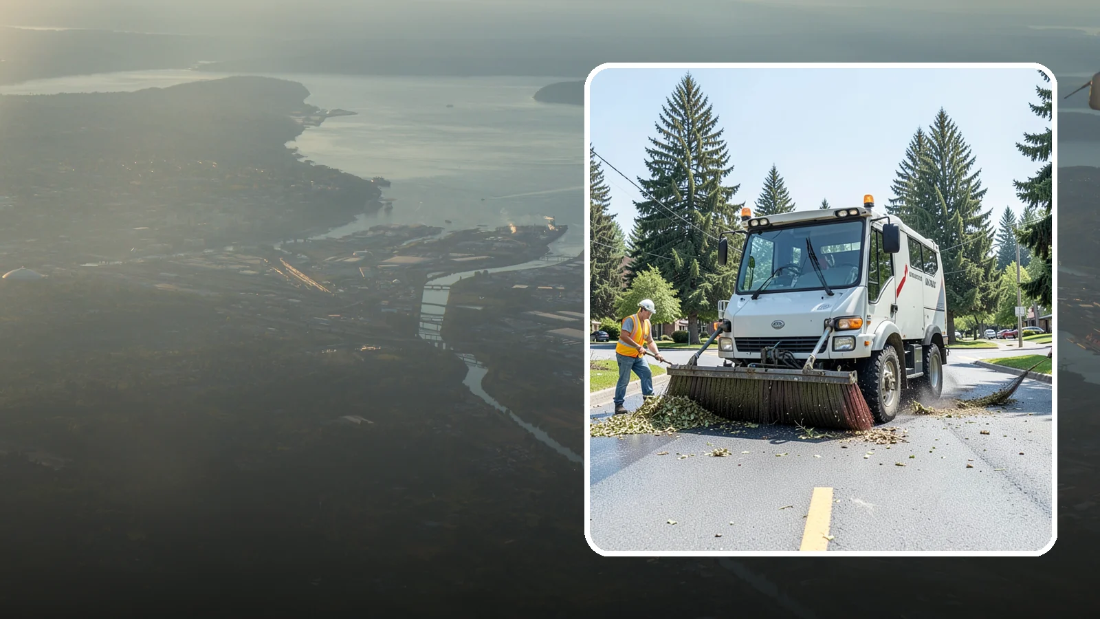 Street Sweeping in Fife, Pierce County, WA - Routine and route-based mechanical sweeping of municipal streets and arterials.