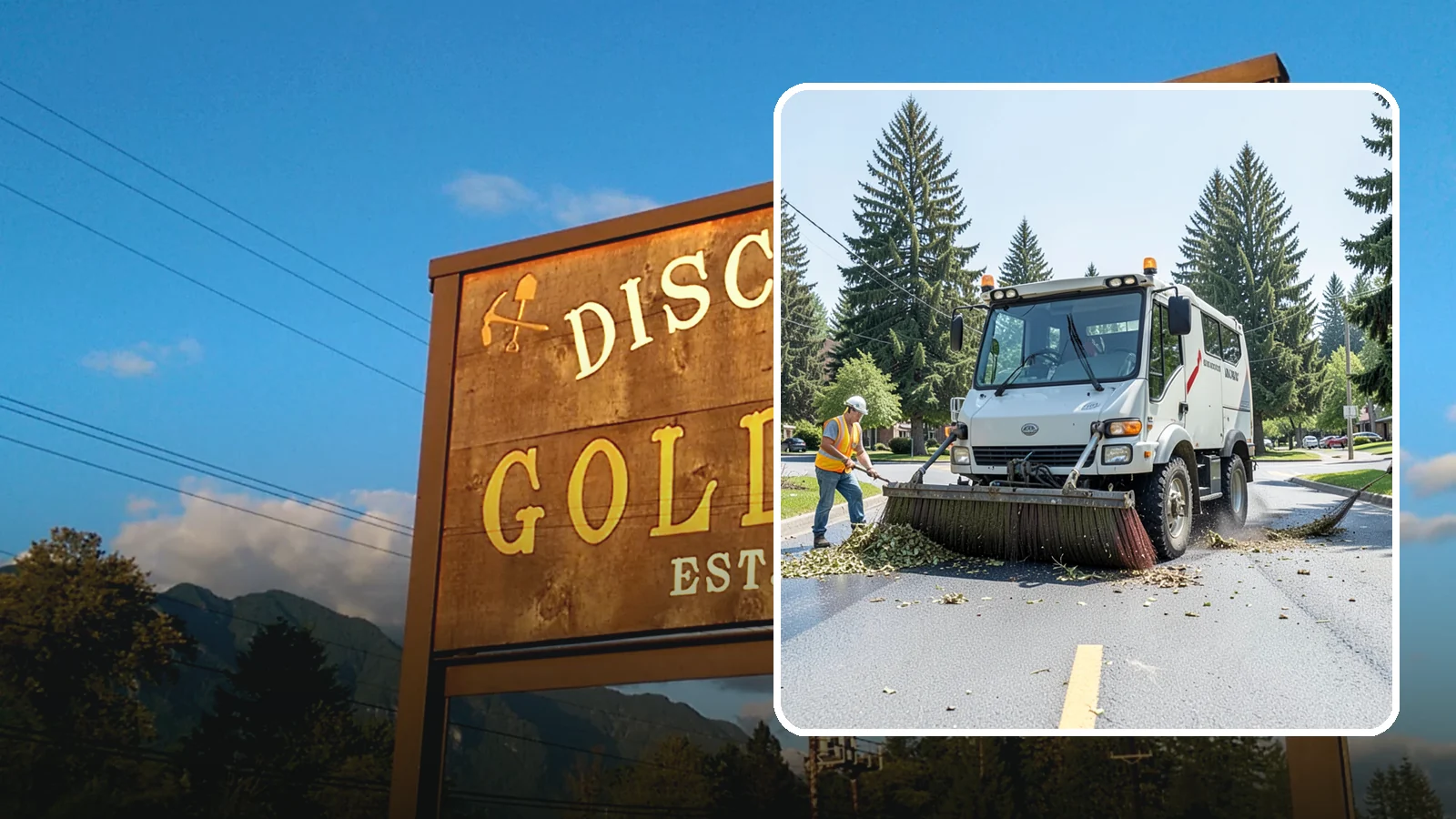 Street Sweeping in Gold Bar, Snohomish County, WA - Routine and route-based mechanical sweeping of municipal streets and arterials.