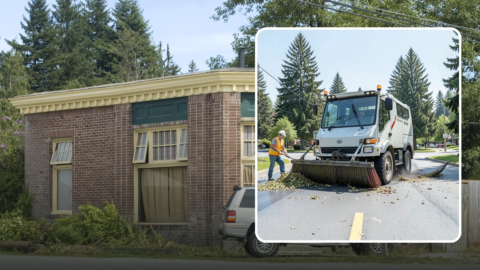 Street Sweeping in Hamilton, Skagit County, WA - Routine and route-based mechanical sweeping of municipal streets and arterials.