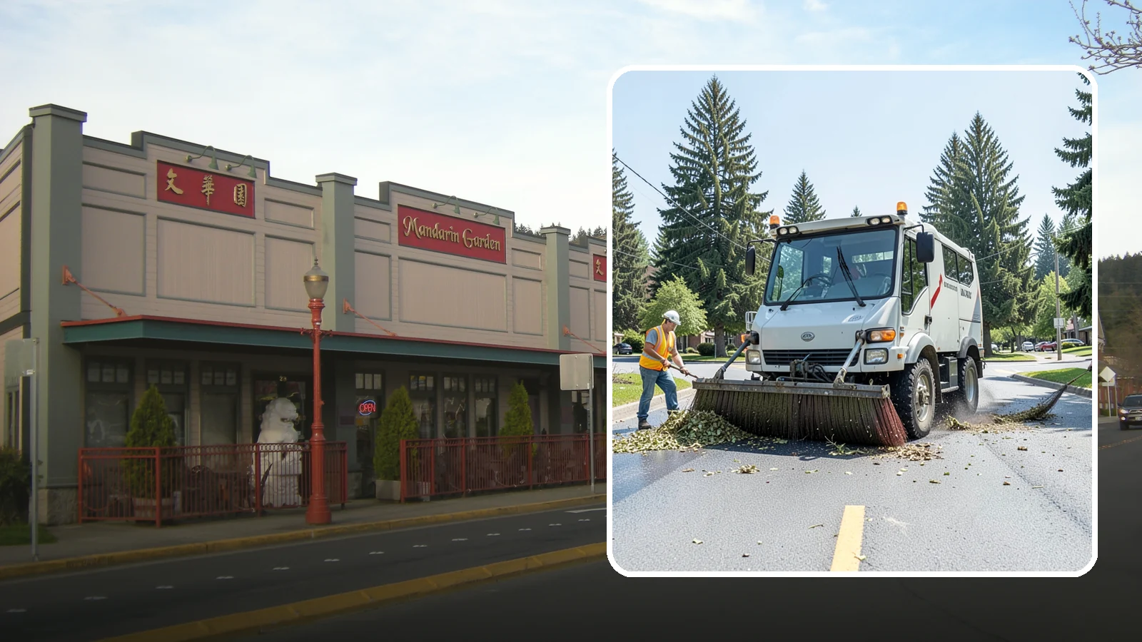 Street Sweeping in Issaquah, King County, WA - Routine and route-based mechanical sweeping of municipal streets and arterials.