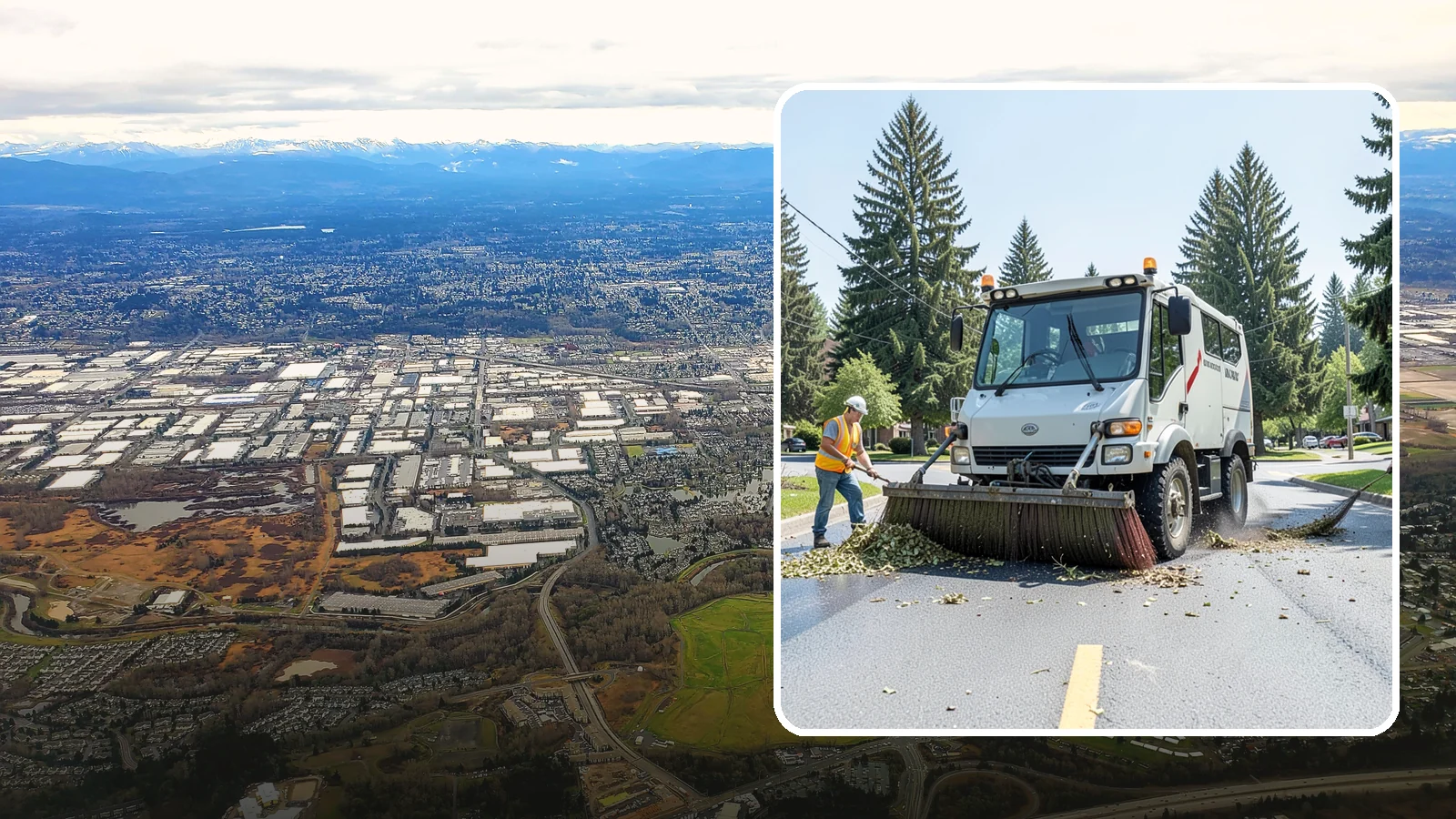 Street Sweeping in Kent, King County, WA - Routine and route-based mechanical sweeping of municipal streets and arterials.