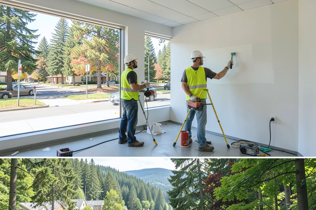Street Sweeping in Lake Forest Park, King County, WA - Sweeping intensifies during fall leaf drop and after winter sanding to recover traction grit.