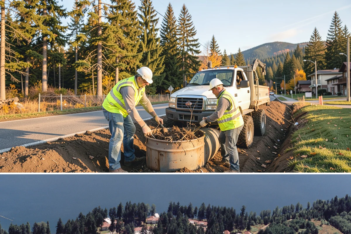 Street Sweeping in Lakewood, Pierce County, WA - Sweeping intensifies during fall leaf drop and after winter sanding to recover traction grit.