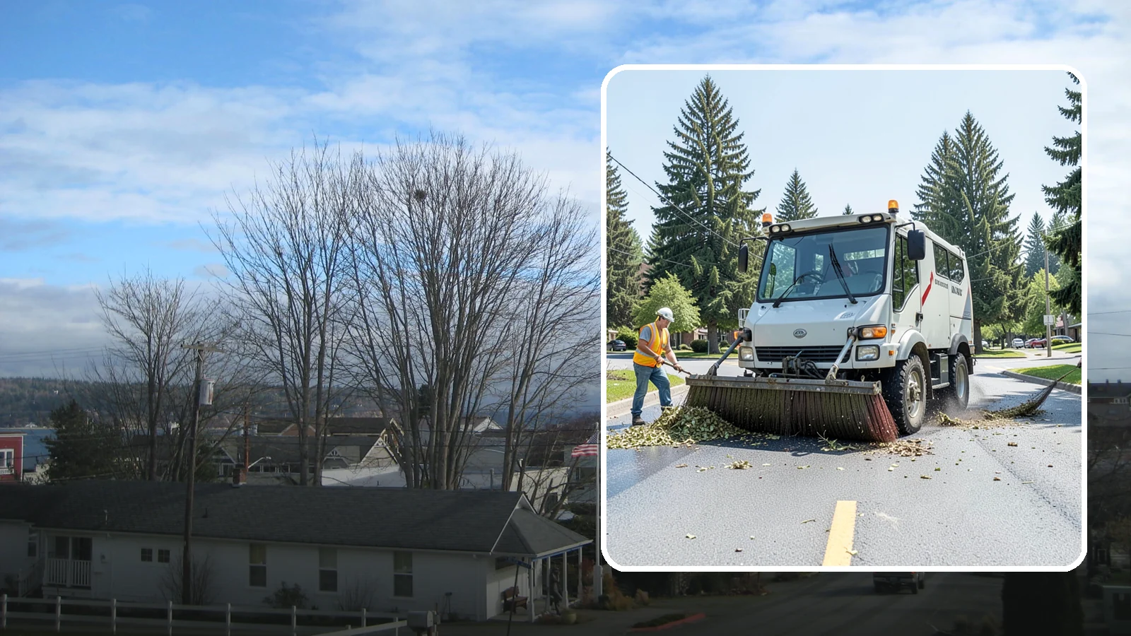 Street Sweeping in Langley, Island County, WA - Routine and route-based mechanical sweeping of municipal streets and arterials.