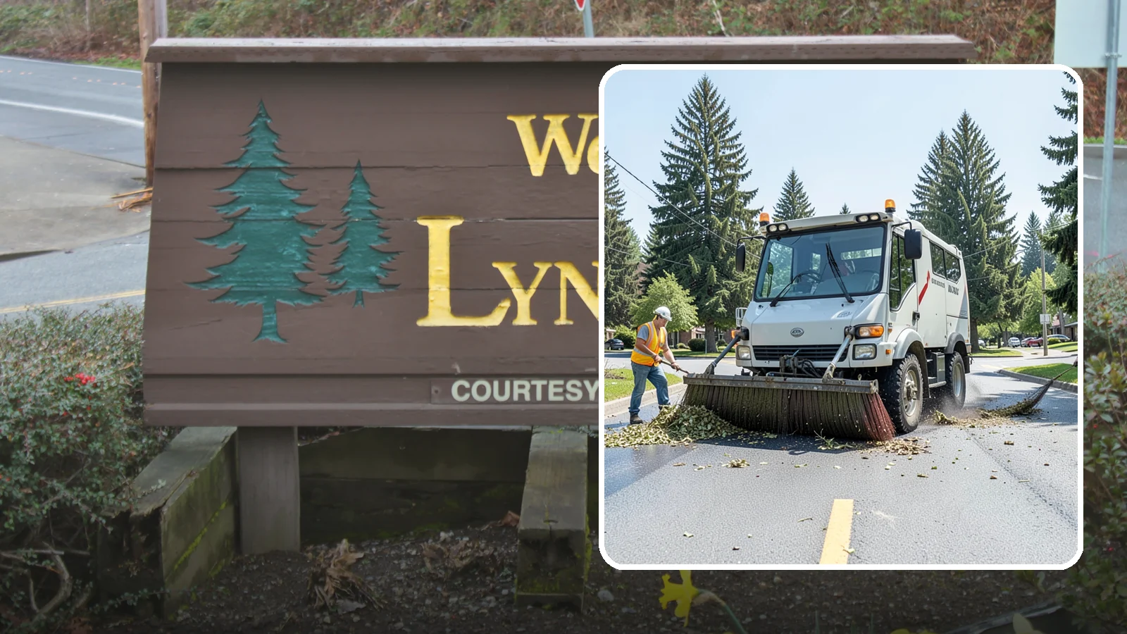 Street Sweeping in Lynnwood, Snohomish County, WA - Routine and route-based mechanical sweeping of municipal streets and arterials.