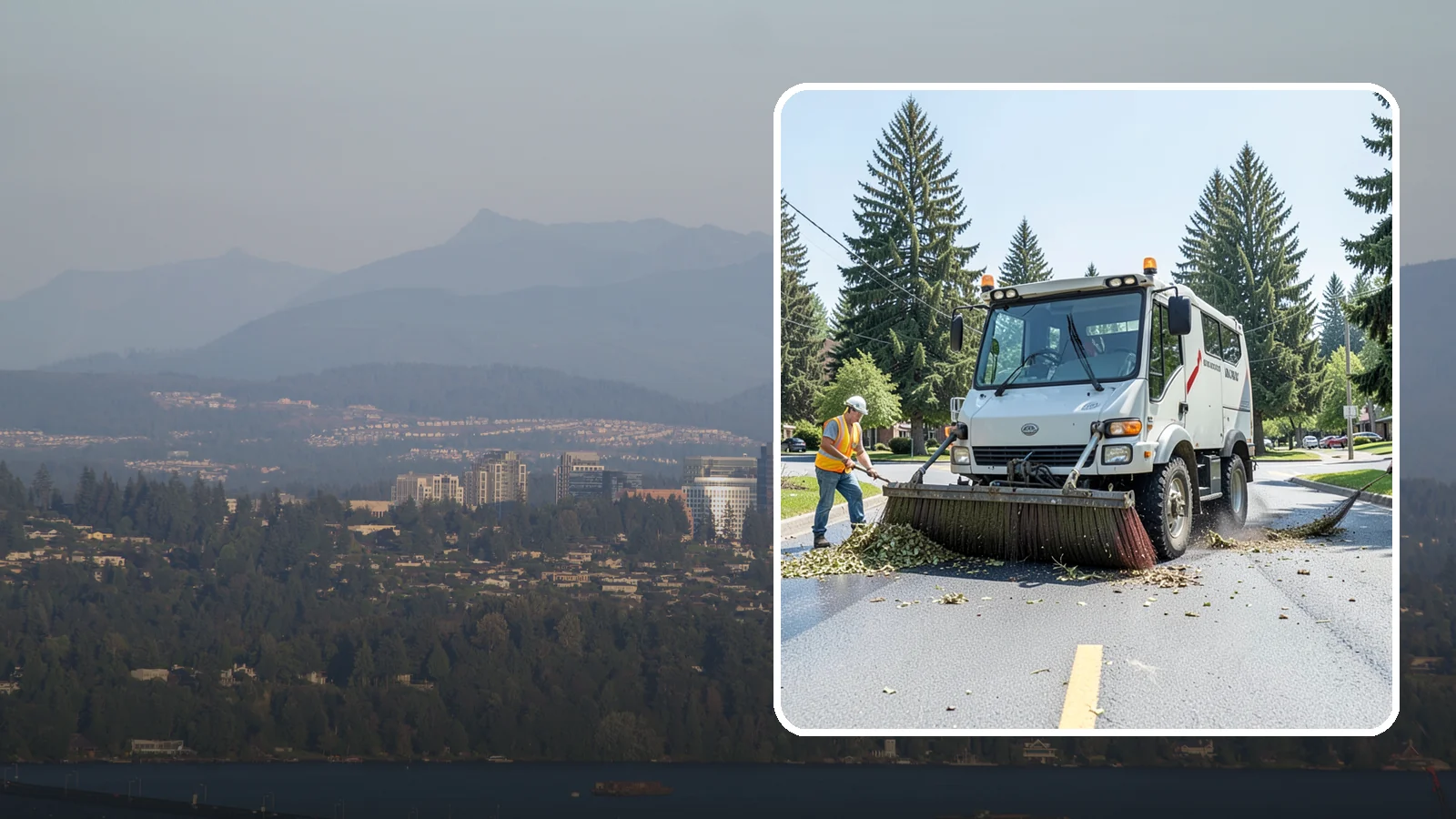 Street Sweeping in Medina, King County, WA - Routine and route-based mechanical sweeping of municipal streets and arterials.