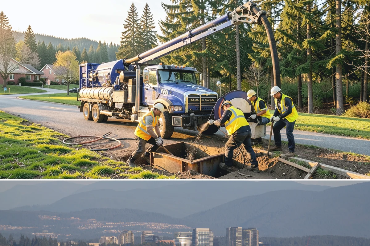 Street Sweeping in Medina, King County, WA - Sweeping intensifies during fall leaf drop and after winter sanding to recover traction grit.