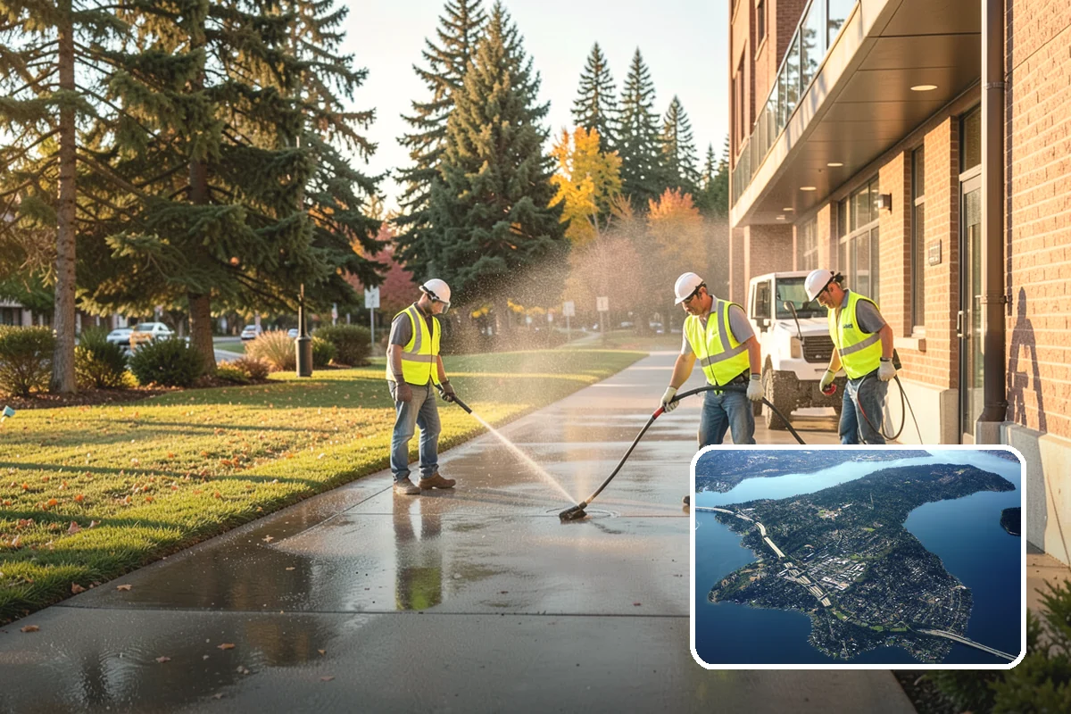 Street Sweeping in Mercer Island, King County, WA - Cleaner streets and storm inlets