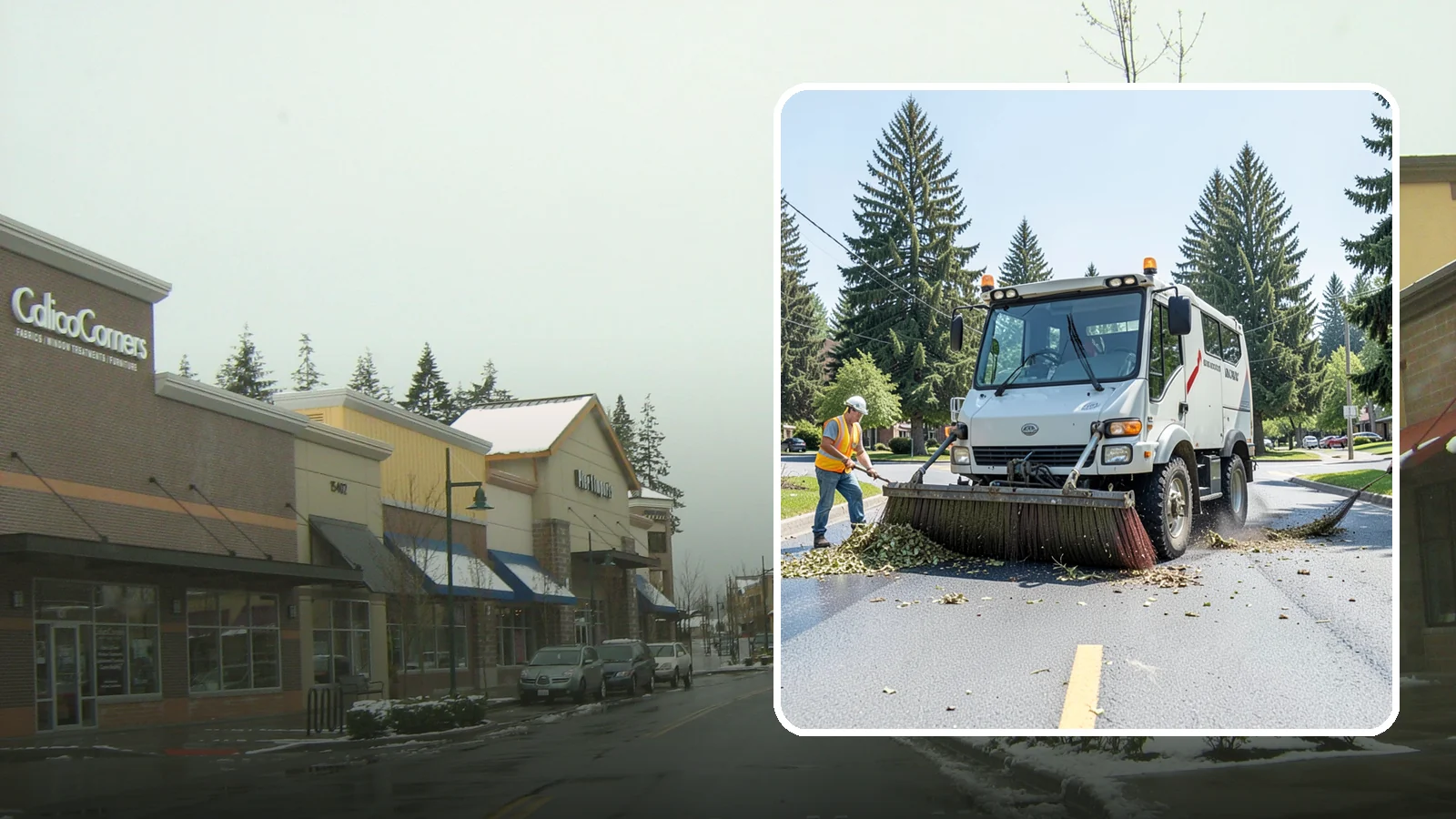 Street Sweeping in Mill Creek, Snohomish County, WA - Routine and route-based mechanical sweeping of municipal streets and arterials.