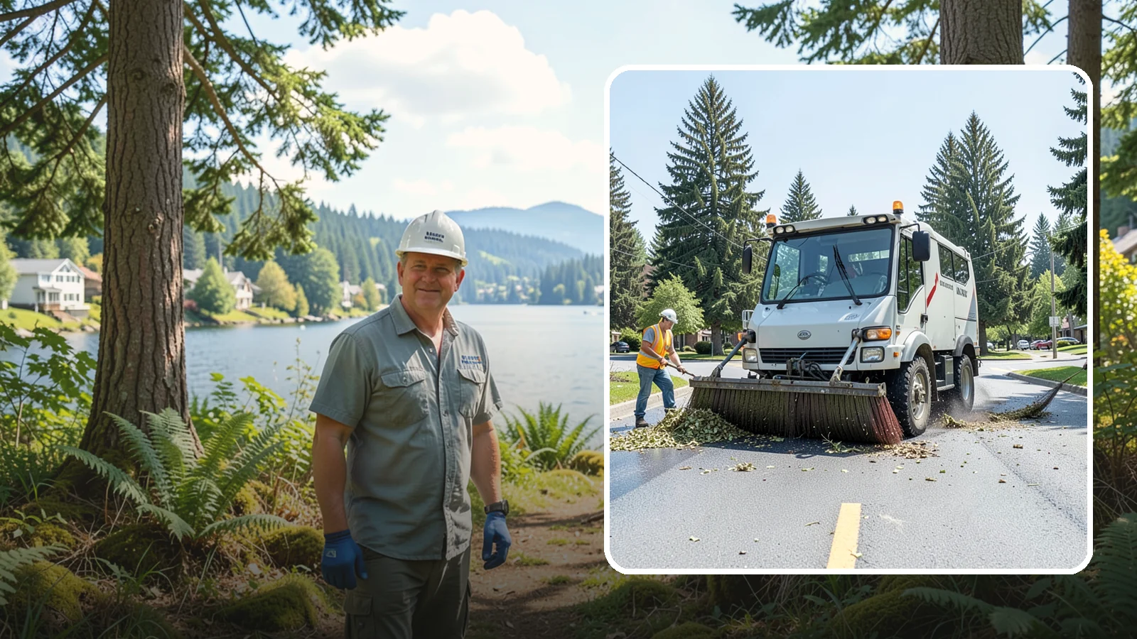 Street Sweeping in Milton, King County, WA - Routine and route-based mechanical sweeping of municipal streets and arterials.