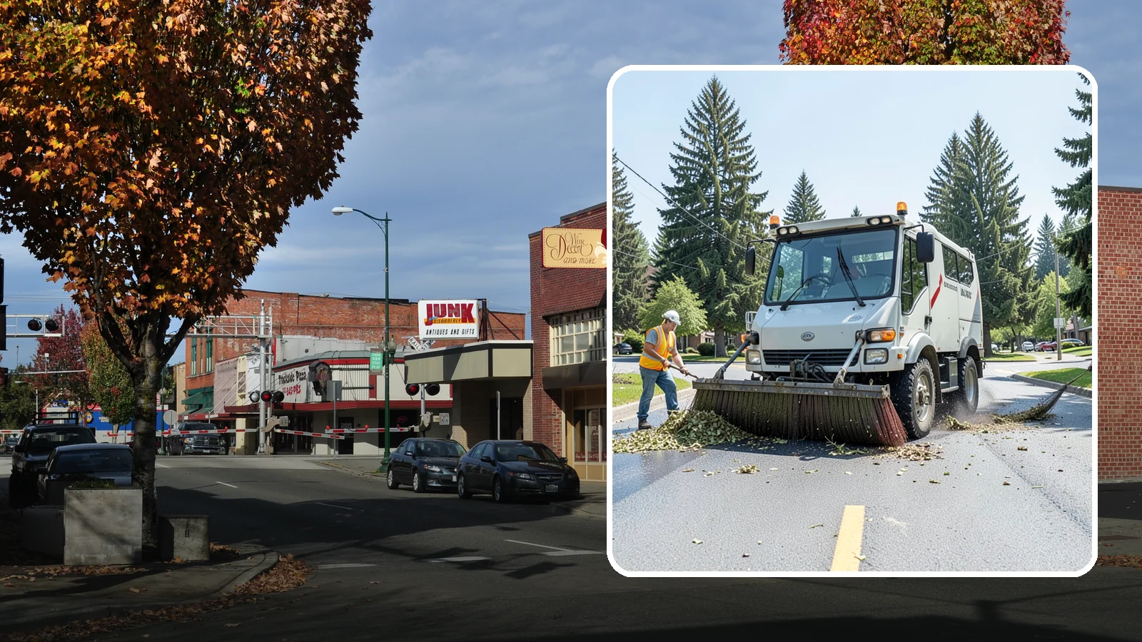 Street Sweeping in Puyallup, Pierce County, WA - Routine and route-based mechanical sweeping of municipal streets and arterials.