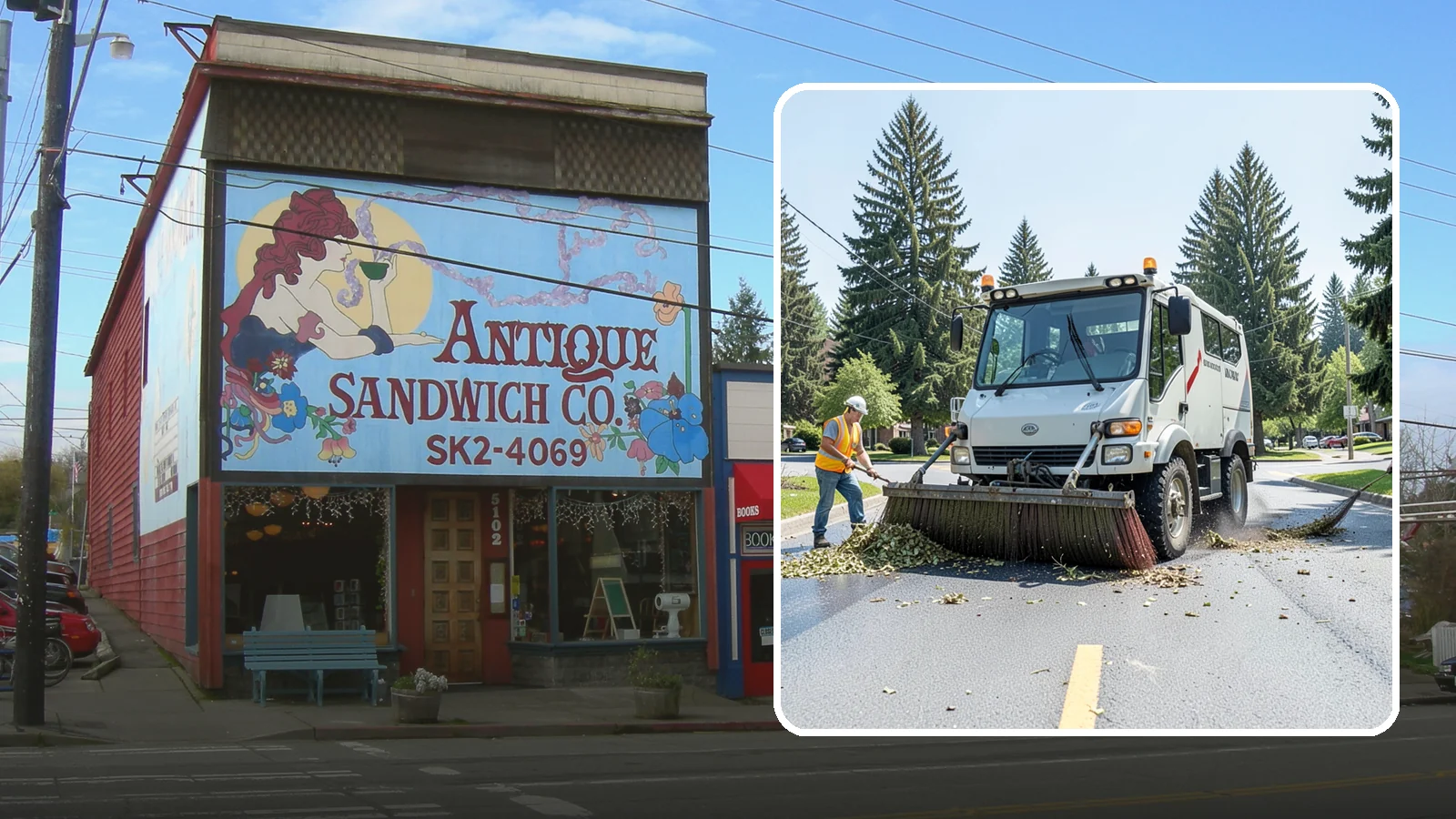 Street Sweeping in Ruston, Pierce County, WA - Routine and route-based mechanical sweeping of municipal streets and arterials.