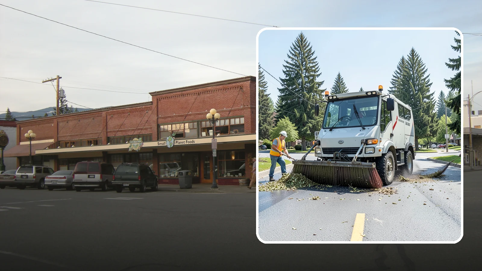 Street Sweeping in Sedro-Woolley, Skagit County, WA - Routine and route-based mechanical sweeping of municipal streets and arterials.