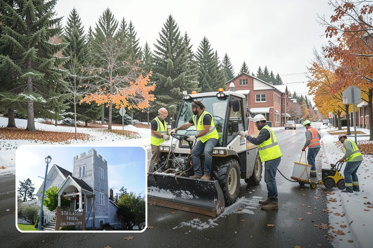 Street Sweeping in Steilacoom, Pierce County, WA - Cleaner streets and storm inlets