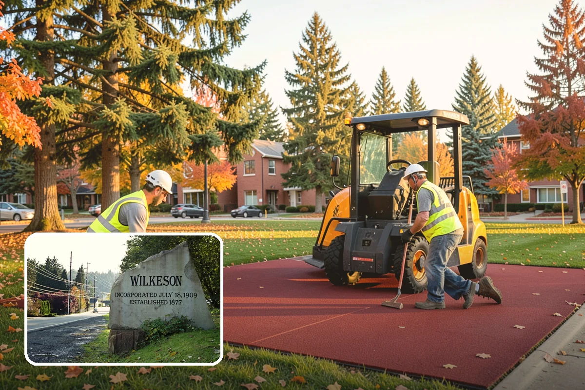 Street Sweeping in Wilkeson, Pierce County, WA - Cleaner streets and storm inlets