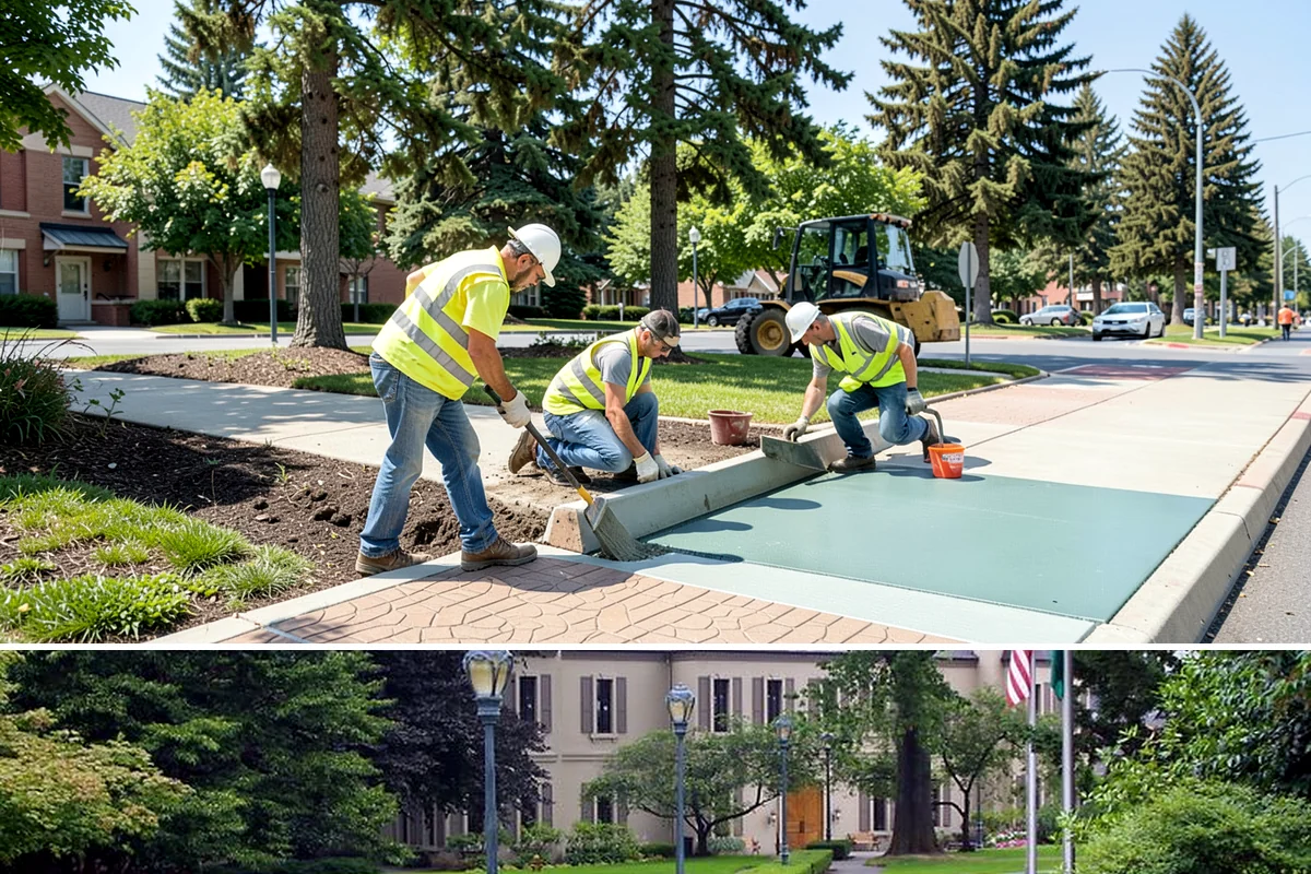 Street Sweeping in Woodinville, King County, WA - Sweeping intensifies during fall leaf drop and after winter sanding to recover traction grit.