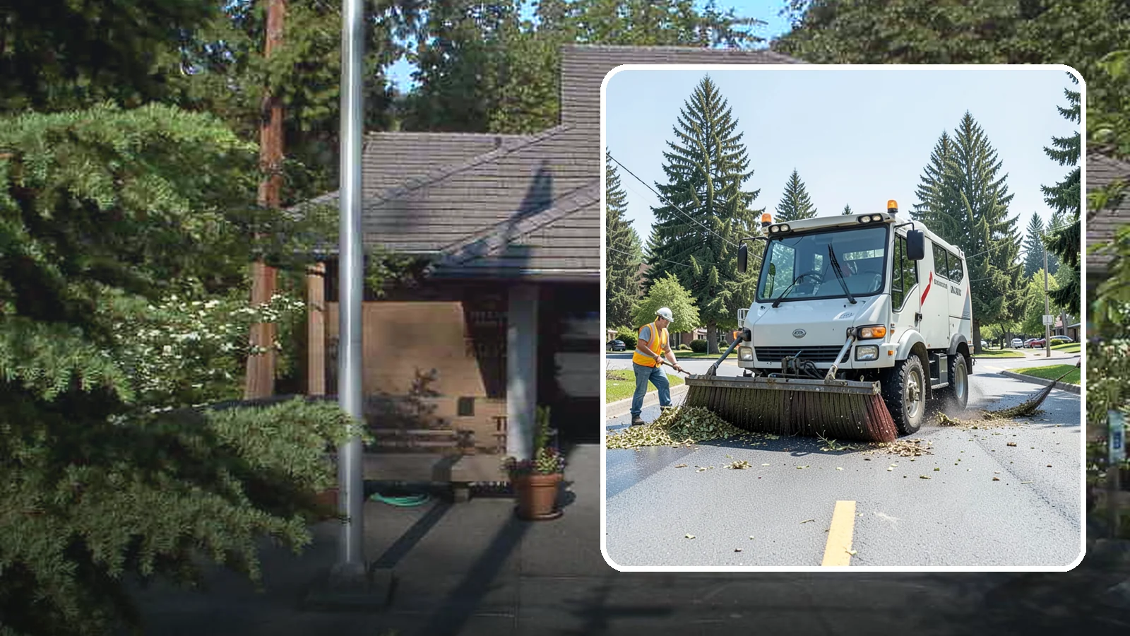 Street Sweeping in Yarrow Point, King County, WA - Routine and route-based mechanical sweeping of municipal streets and arterials.