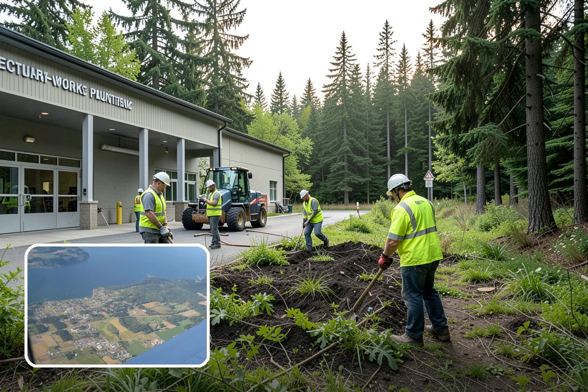 Street Tree Pruning in Coupeville, Island County, WA - Restores code-required clearance over roadways, sidewalks, and signals