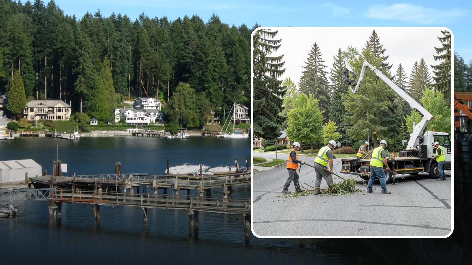 Street Tree Pruning in Gig Harbor, Pierce County, WA - Cyclical ANSI A300 pruning of public street trees to preserve canopy health while maintaining legal clearances over roadways and...