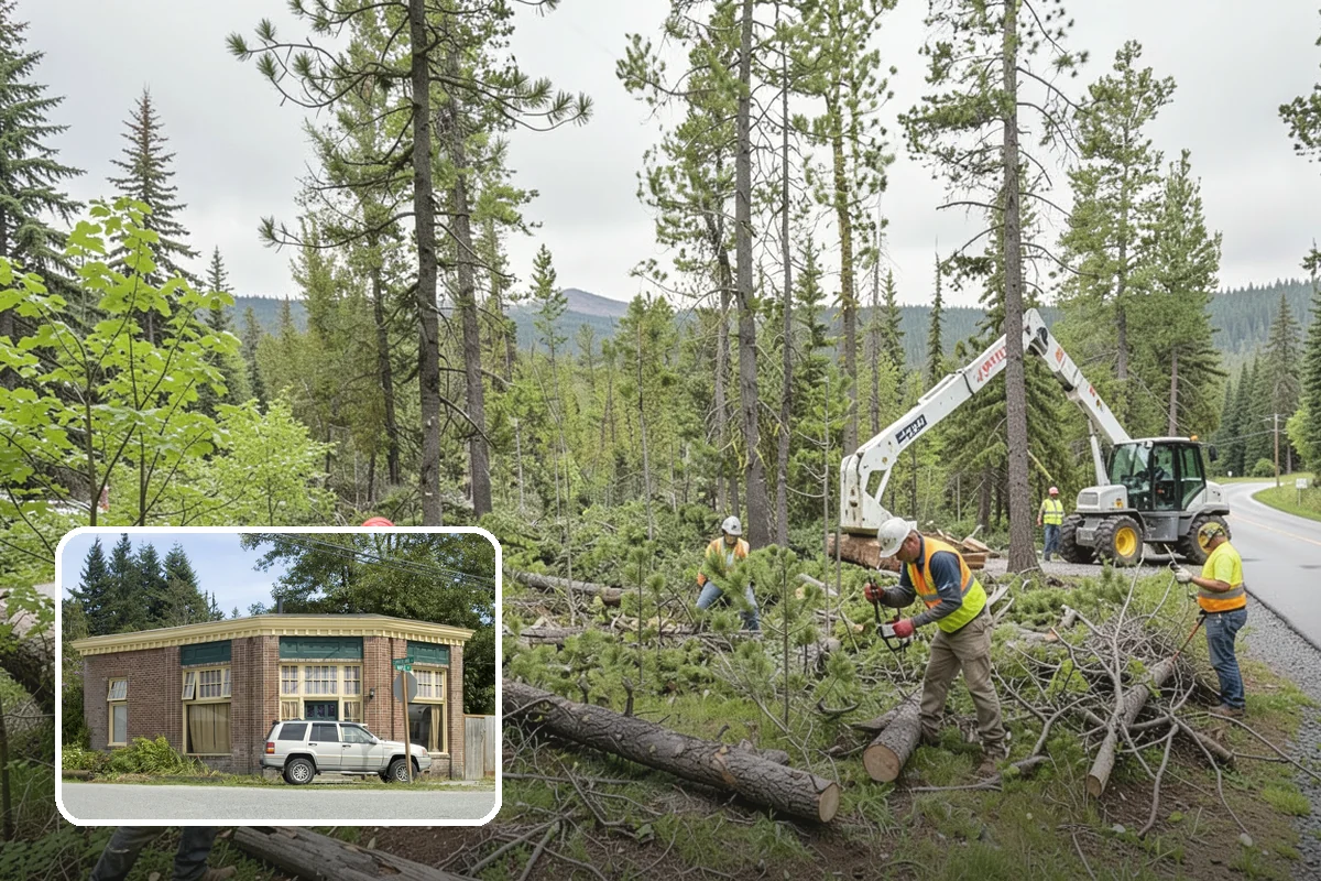Street Tree Pruning in Hamilton, Skagit County, WA - Restores code-required clearance over roadways, sidewalks, and signals