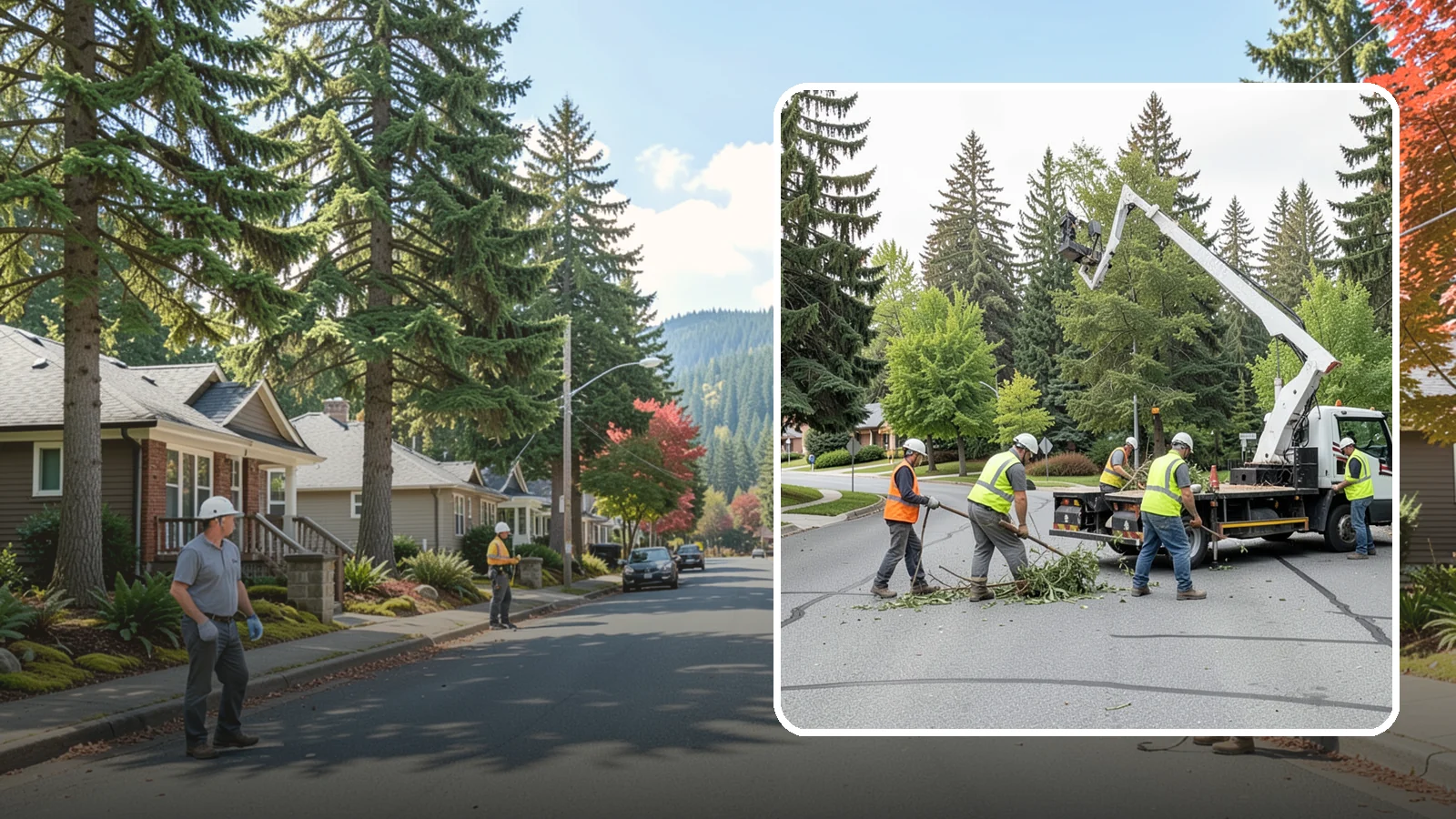 Street Tree Pruning in Hunts Point, King County, WA - Cyclical ANSI A300 pruning of public street trees to preserve canopy health while maintaining legal clearances over roadways and...