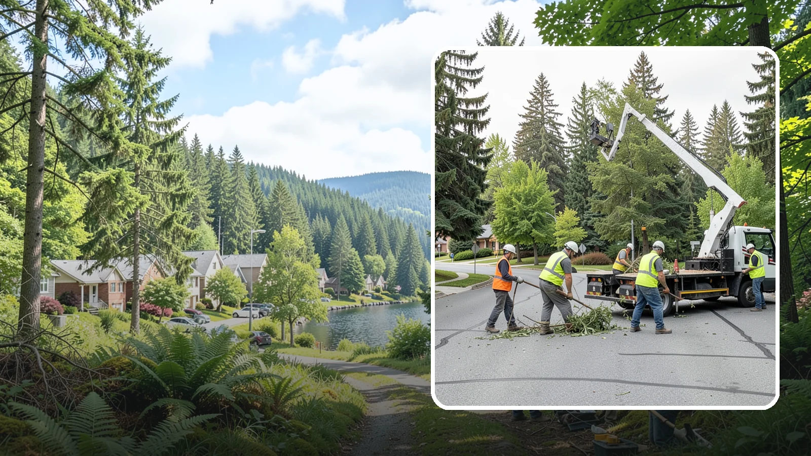 Street Tree Pruning in Lake Forest Park, King County, WA - Cyclical ANSI A300 pruning of public street trees to preserve canopy health while maintaining legal clearances over roadways and...