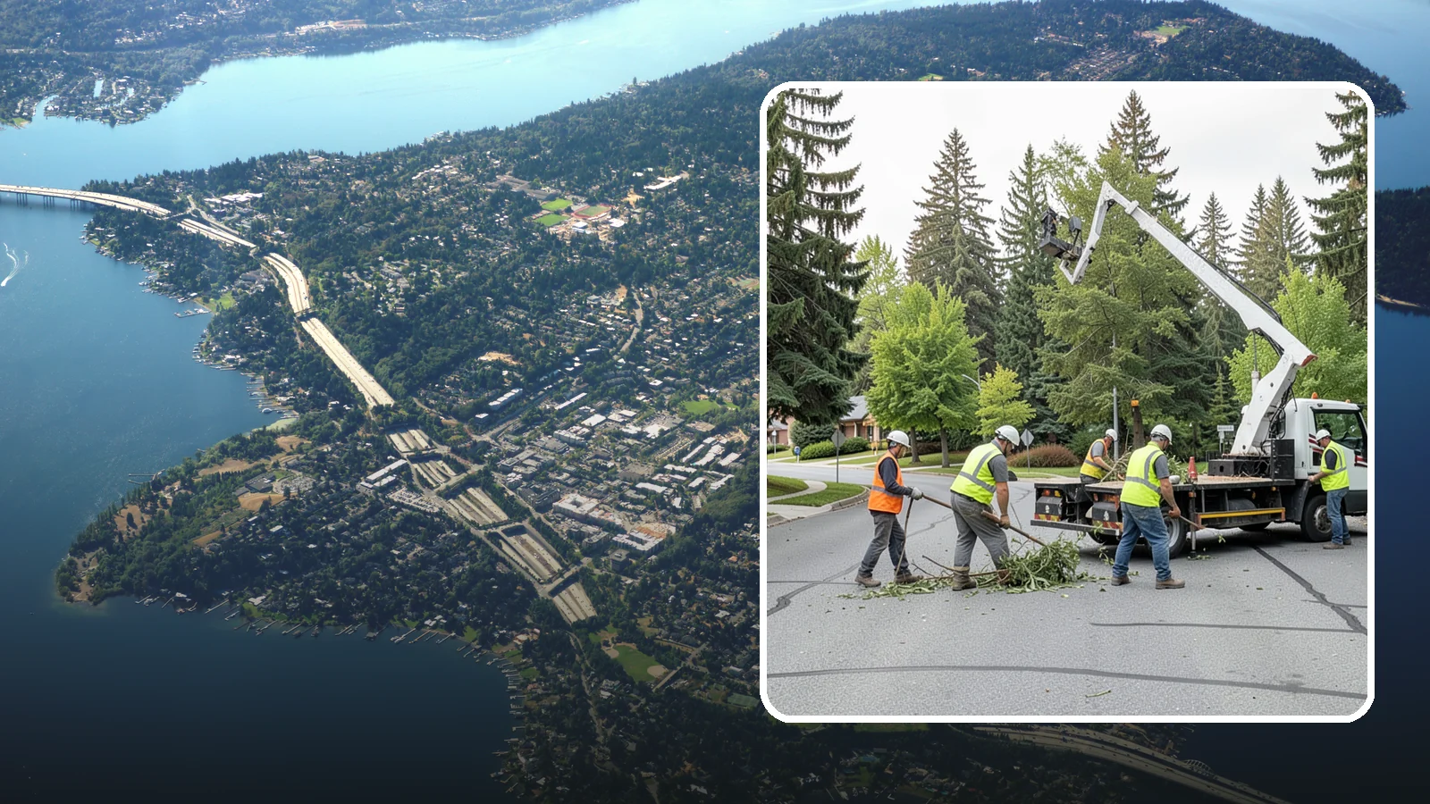 Street Tree Pruning in Mercer Island, King County, WA - Cyclical ANSI A300 pruning of public street trees to preserve canopy health while maintaining legal clearances over roadways and...