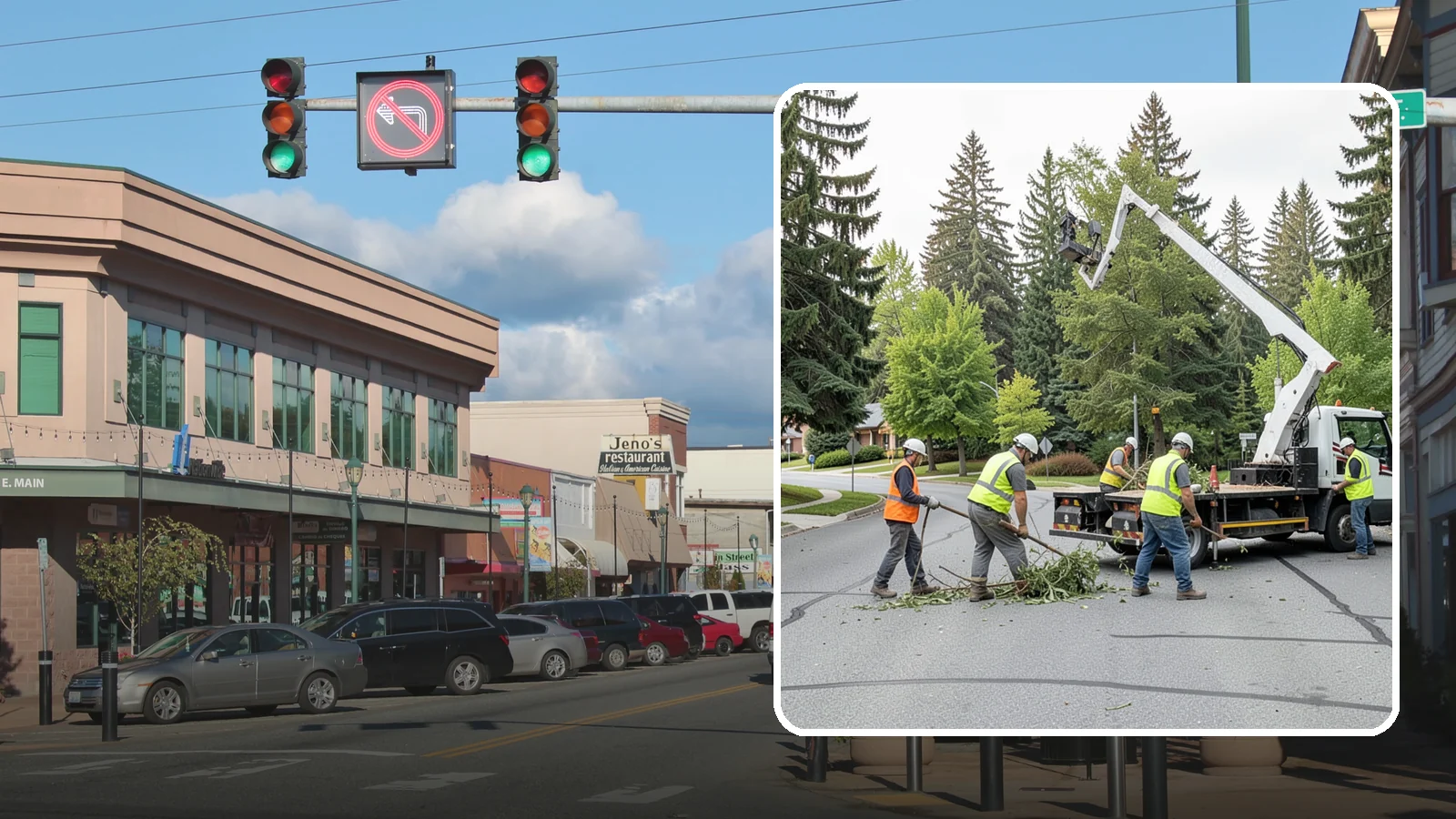 Street Tree Pruning in Monroe, Snohomish County, WA - Cyclical ANSI A300 pruning of public street trees to preserve canopy health while maintaining legal clearances over roadways and...