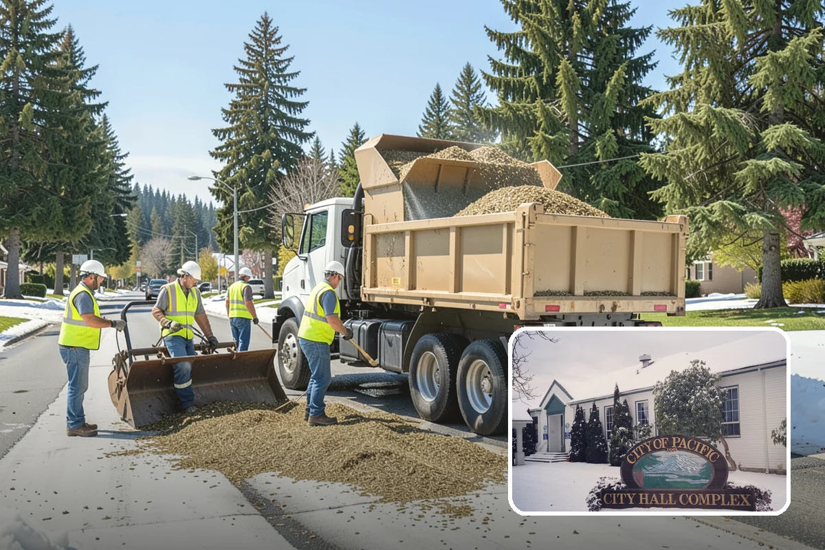 Street Tree Pruning in Pacific, King County, WA - Restores code-required clearance over roadways, sidewalks, and signals