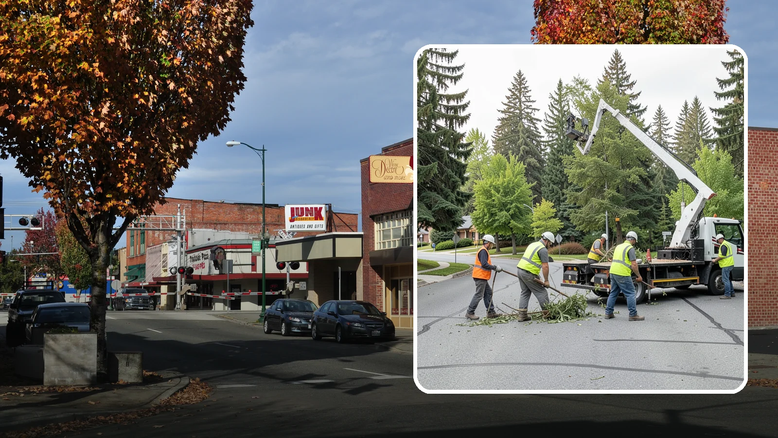 Street Tree Pruning in Puyallup, Pierce County, WA - Cyclical ANSI A300 pruning of public street trees to preserve canopy health while maintaining legal clearances over roadways and...